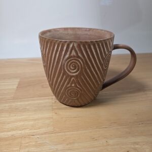 Stonewear Coffee Mug Brown BonCeram Honey Orange New In Box